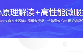 Nacos 核心原理解读+高性能微服务系统实战