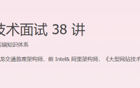 后端技术面试 38 讲