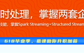 实战Spark3 实时处理，掌握两套企业级处理方案