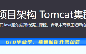 Java企业级电商项目架构 Tomcat集群与Redis分布式
