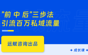 前-中-后 三步法，引流百万私域流量