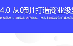 Vue + EChart4.0 从0到1打造商业级数据报表项目