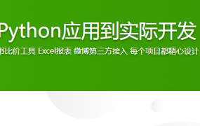 手把手教你把Python应用到实际开发 不再空谈语法