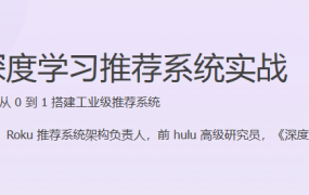 深度学习推荐系统实战