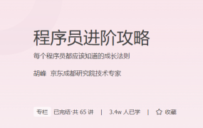 程序员进阶攻略