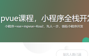 mpvue课程，小程序全栈开发