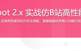 SpringBoot 2.x 实战仿B站高性能后端项目