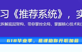 全局视角系统学习《推荐系统》，实战中提升竞争力