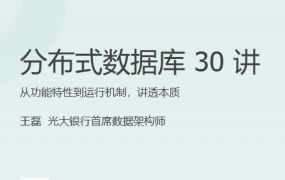 分布式数据库 30 讲
