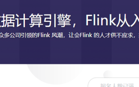 新一代大数据计算引擎，Flink从入门到实战